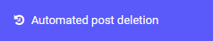 A screenshot of the Automated post deletion link in account settings.
